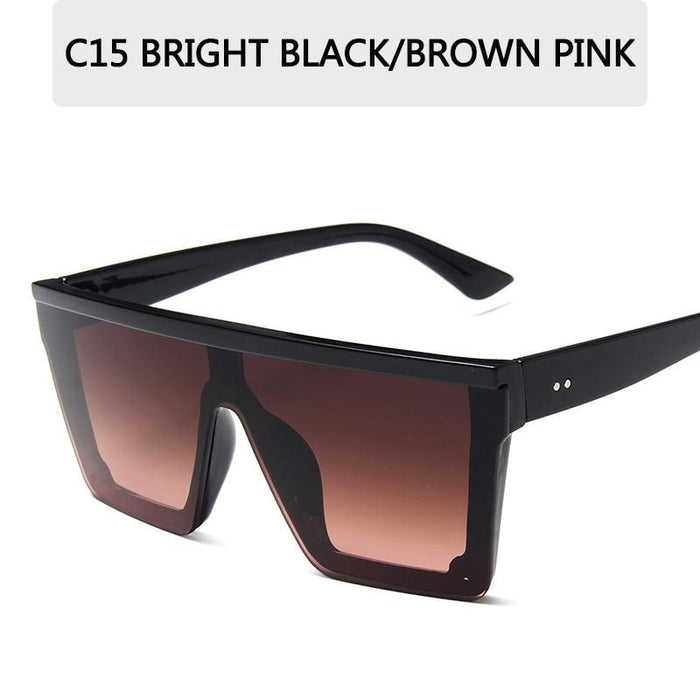 Elegant Lady Big frame Square Oversized Polarized Luxury Woman Sunglasses With UV400 Protection for Sun