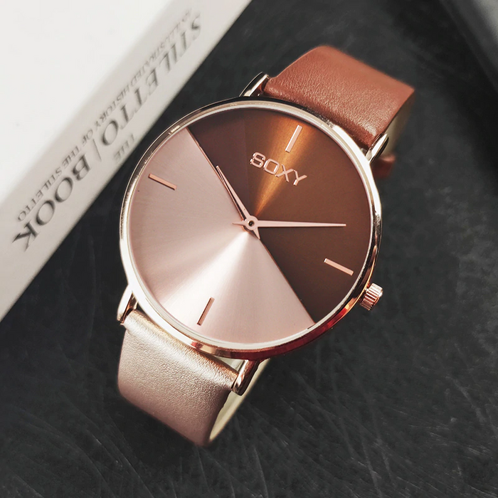 Women's Watch Leather Rose Gold Dress Female Clock Luxury Brand Design Women Watches Simple Fashion Ladies Watch For Women and Girls