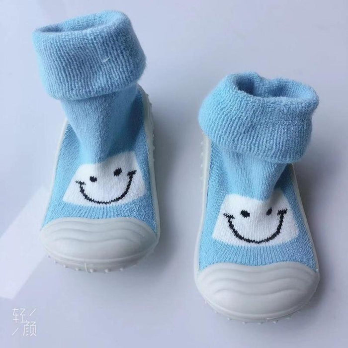 Unisex Cartoon Baby Children's Floor Socks Baby Rubber Soft Sole Socks Breathable Cotton Warm Shoes