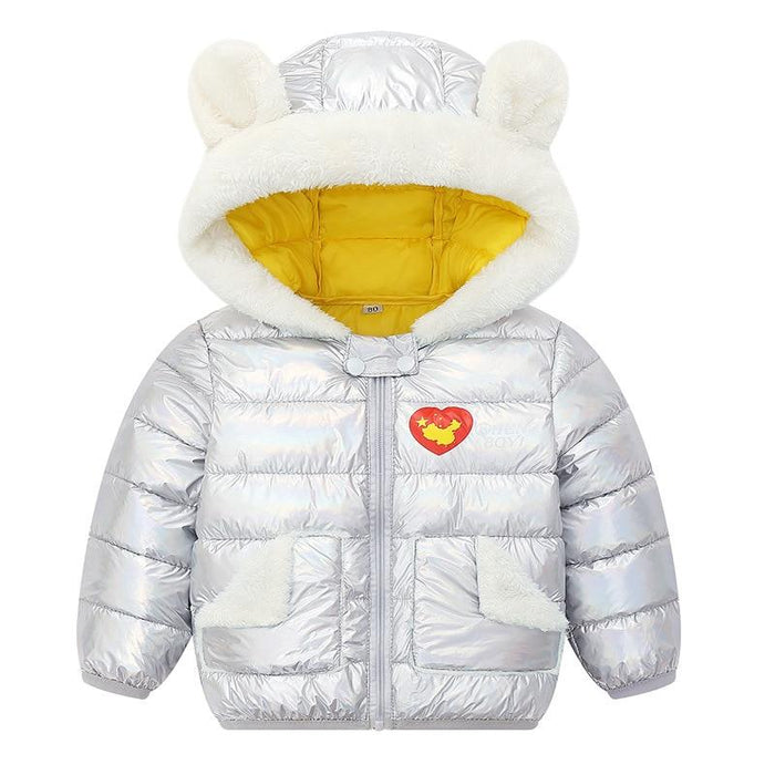 Infant Baby Hooded Warm Jackets For Baby Girls  and Baby Boys For WInter In Modern New Luxury Shiny Design