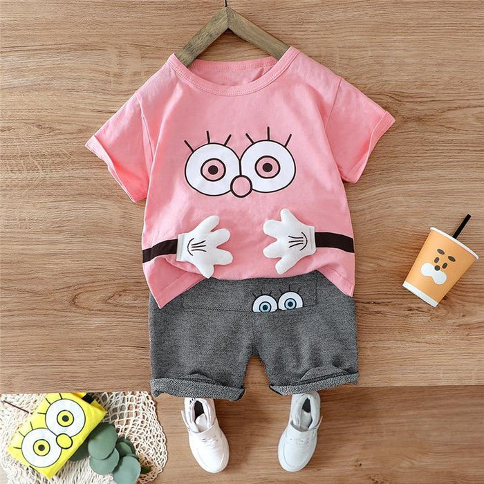 Fashion Infant  Clothing Set for Boys and Girls Cute Summer Casual Clothes Set  Top+Shorts Kids Clothes Summer Edition T shirt and Pants Set