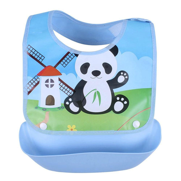 Baby Bibs Waterproof Silicone Feeding Saliva Towel Newborn Cartoon Aprons Baby Bibs Detachable For Kids