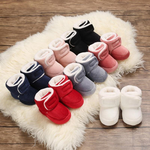 Newborn First Walkers Unisex Cozy Bootie Winter Warm Infant Toddler Crib Soft Autumn Shoes