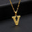 Modern NEW Luxury Shiny Tiny Gold Initial Letter Necklace For Women and Man In Jewelry Hip Hop Retro Design