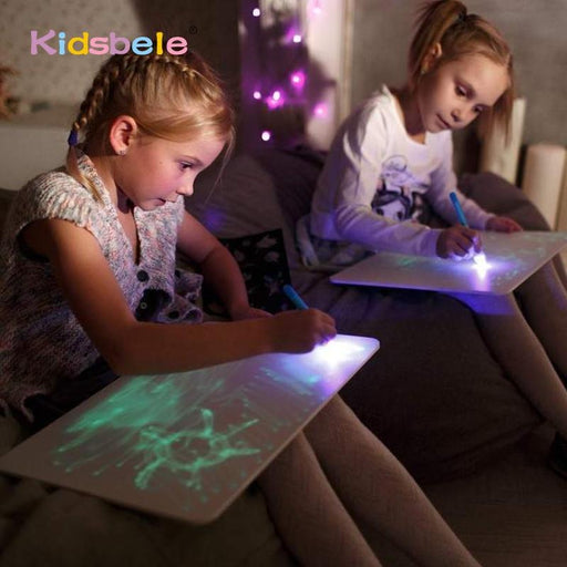 Draw With Light-Fun And Developing Drawing&write Flip Board Kids Educational Toy Magic Drawing Lighting In Dark Gift For Child