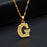 Modern NEW Luxury Shiny Tiny Gold Initial Letter Necklace For Women and Man In Jewelry Hip Hop Retro Design