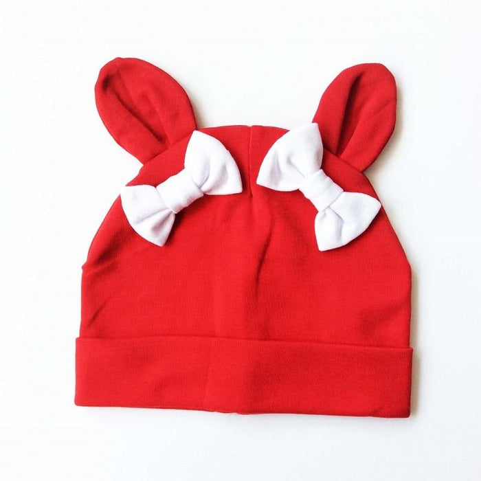 Baby Girl Hat Rabbit Ear Hat For Girls Cotton Bow Knot Children's Cap Toddler Kids Hats Cartoon Hats In Modern New Design