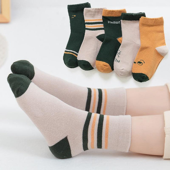 5 Pairs Infant Cotton Mesh Cute Newborn Casual Socks For Boys Girls Durable Comfortable Sock