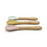 New Colors Baby Wooden Spoon Organic Silicone Tip Toddlers Infant Feeding Spoon Food Grade Material Soft Tableware Perfect For Baby Boys And Girls