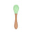 2PCS  Bamboo Training Spoons Organic Soft Baby Feeding Silicone Tip Spoon Scoop Easy Grip Handle Toddlers Infant Gifts For Parents And Baby Boys Or Girls