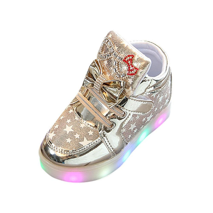 Modern Trend NEW Fashion Style Baby Fashion Sneakers For Children Girls  Star Luminous Child Casual Colorful Light LED Shoes Sneakers