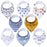 8PCS/SET Pack Baby Bandana Organic Absorbent Soft Cotton Drool Bibsfor Teething And Feeding Bib For Baby and Kids Feeding