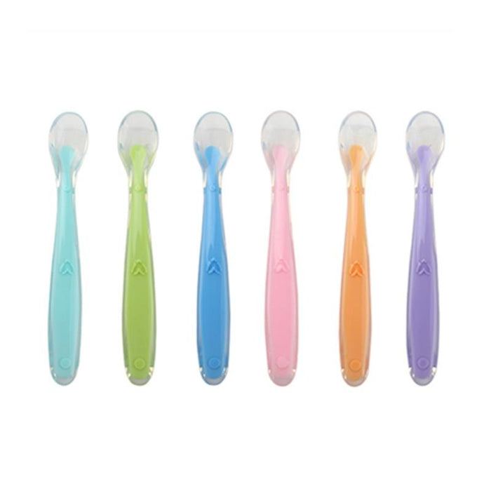 Baby Soft Silicone Spoon  Color Temperature Sensing Spoon Children Food For Baby Boys Or Girls Feeding Tools