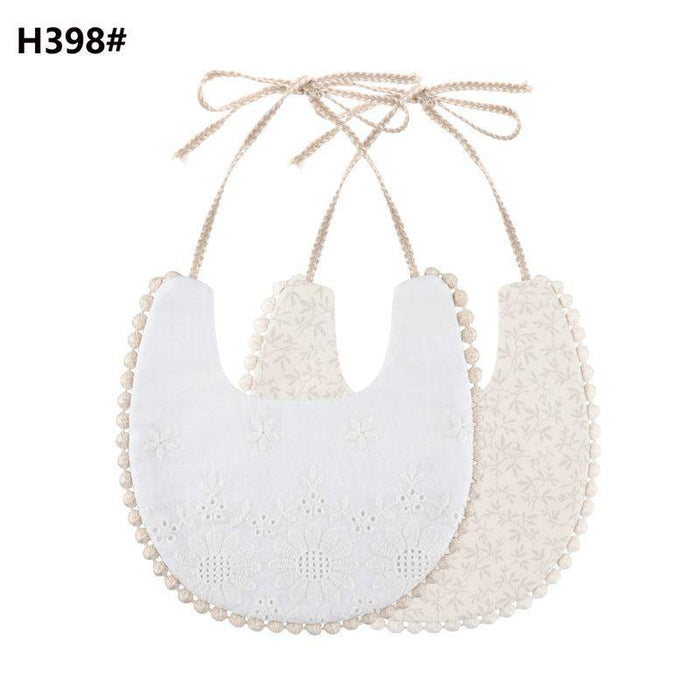 Infant Baby Bib Kid Toddler Dinner Feeding Tassel Double-side Cotton Linen Burp Cloths Saliva Towel For Baby