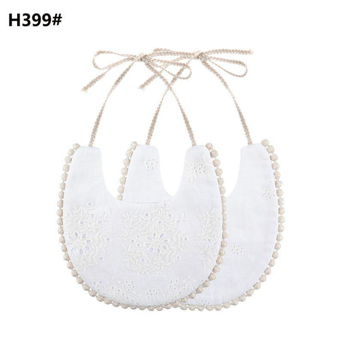 Infant Baby Bib Kid Toddler Dinner Feeding Tassel Double-side Cotton Linen Burp Cloths Saliva Towel For Baby