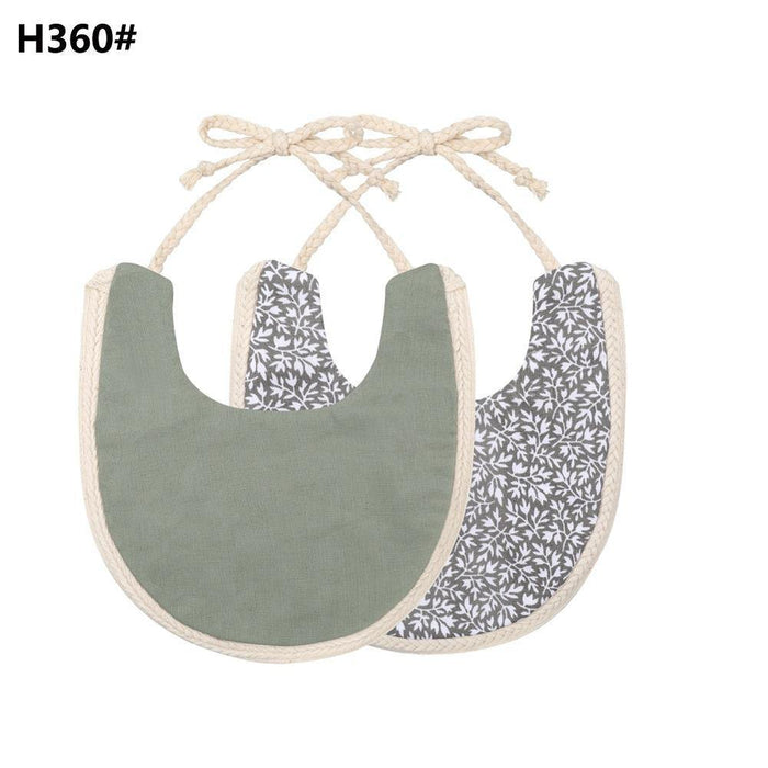 Handmade Luxury Floral Baby Bib Accessories Burp Cloths Newborn Baby Boy Girl Kids Cartoon Bibs 100% Cotton Linen Waterproof Saliva Bib For Kids