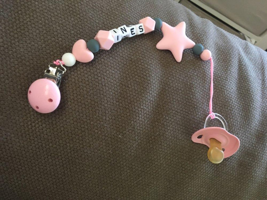 Personalized Name Handmade Pacifier Clips Holder Chain Silicone Pacifier Chains Baby Teether Teething Chain For Baby and Kids