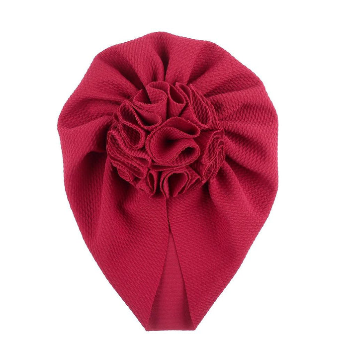 Baby Flower Turban Headwraps Caps Elastic Hair Accessories Bow For Baby Girls