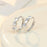 New Elegant Silver Crystal Heart Stud Earrings Luxury Trend for Women Fashion Jewelry