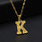 Modern NEW Luxury Shiny Tiny Gold Initial Letter Necklace For Women and Man In Jewelry Hip Hop Retro Design