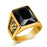 Epic King Men Hiphop Ring 316L Stainless Steel Black/Red Stone Ring Rock Fashion Jewelry For Men