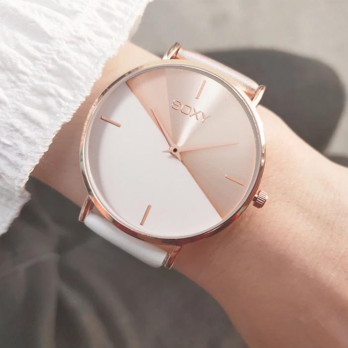 Women's Watch Leather Rose Gold Dress Female Clock Luxury Brand Design Women Watches Simple Fashion Ladies Watch For Women and Girls