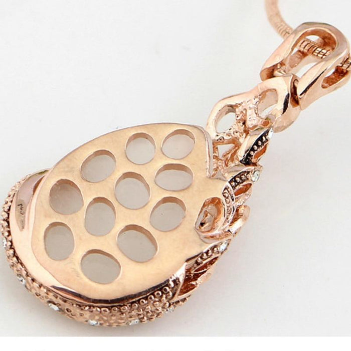 Modern Jewelry Sets For Women Elegant Water-Drop Rhinestone Elegant Pendant Luxury Necklace Hook Earrings Jewelry Set