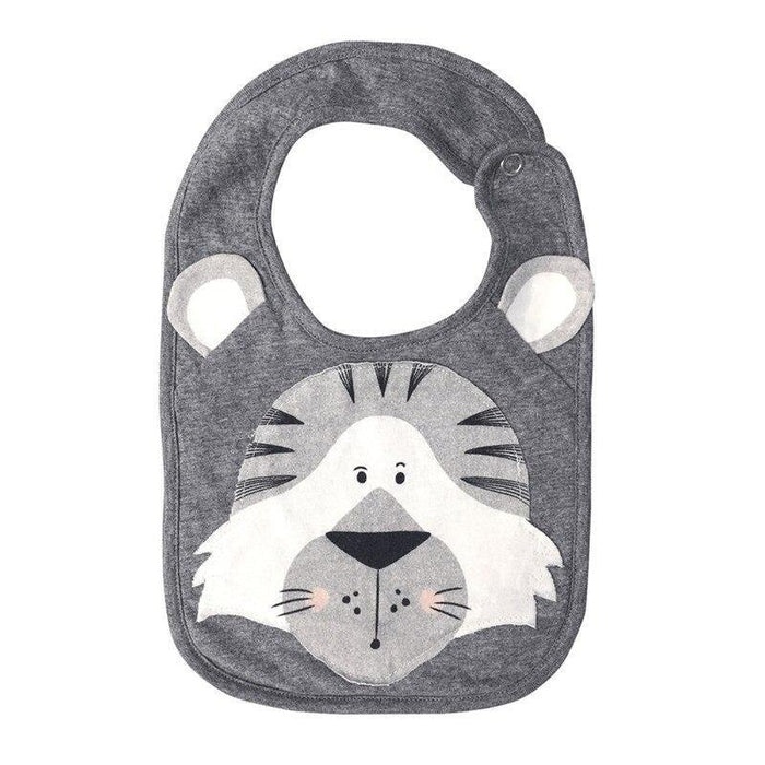 Luxury Cartoon Animal Cotton Printing Snap Button Bib Waterproof Saliva Towel Infant Cloths Feeding Apron For Kids