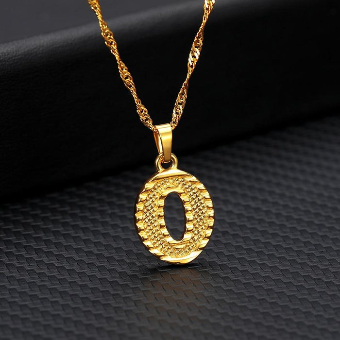 Modern NEW Luxury Shiny Tiny Gold Initial Letter Necklace For Women and Man In Jewelry Hip Hop Retro Design