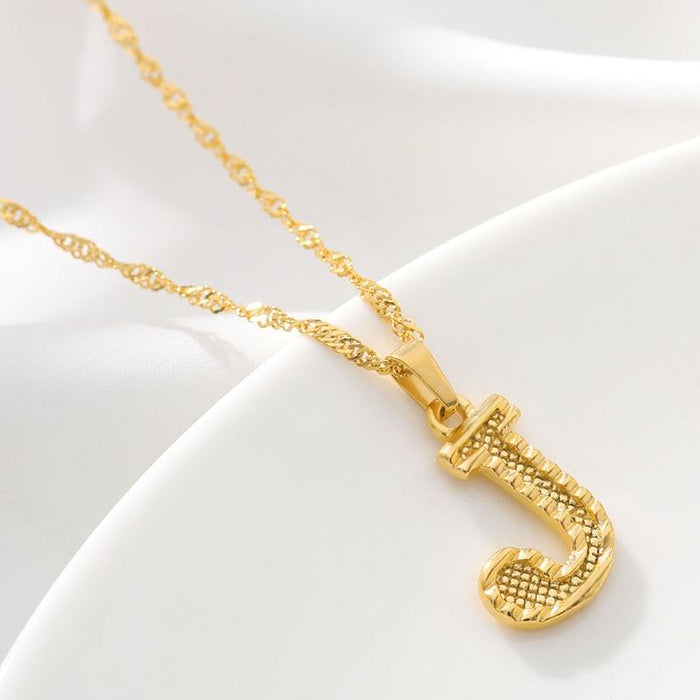 Modern NEW Luxury Shiny Tiny Gold Initial Letter Necklace For Women and Man In Jewelry Hip Hop Retro Design