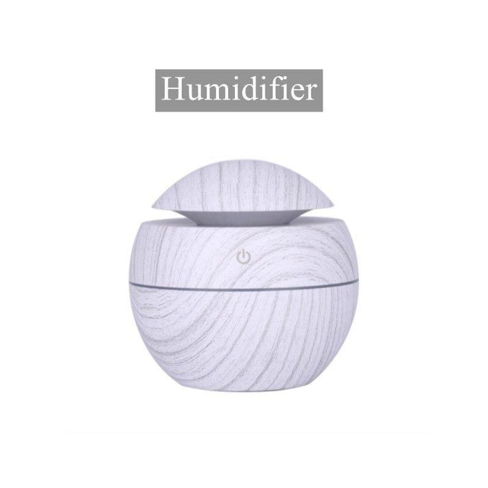 Ultrasonic Air Humidifier Wood Essential Aroma Oil Diffuser With LED Light Electric Aromatherapy Mist Maker