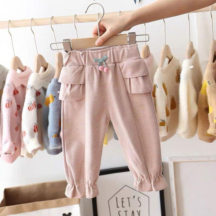 Clothing for Baby Girls Pants Dot Polka Bow Ruffles Casual Trousers Girls Princess Long Pant Children Clothes