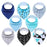 8PCS/SET Pack Baby Bandana Organic Absorbent Soft Cotton Drool Bibsfor Teething And Feeding Bib For Baby and Kids Feeding