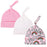 Printed Baby Hats & Caps For Newborn Baby Accessories In Elegant Modern Design Set Of 3PCS For Baby Kids