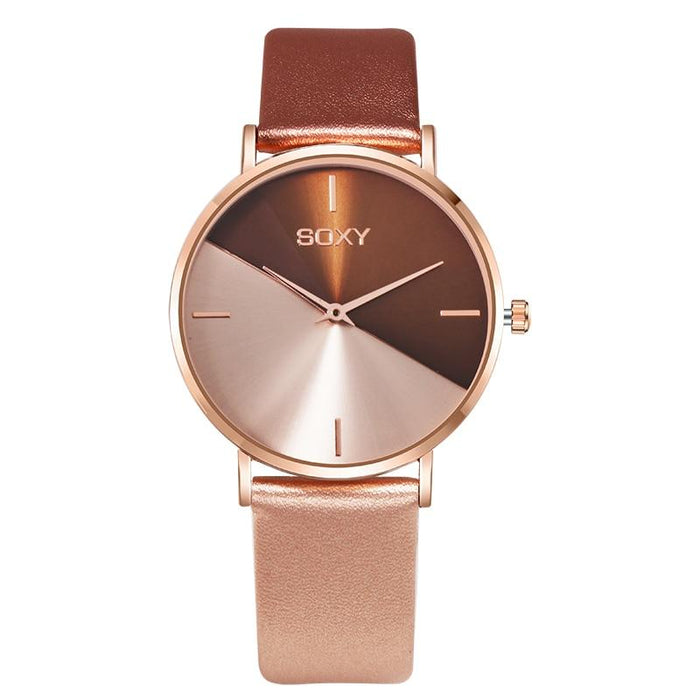 Women's Watch Leather Rose Gold Dress Female Clock Luxury Brand Design Women Watches Simple Fashion Ladies Watch For Women and Girls