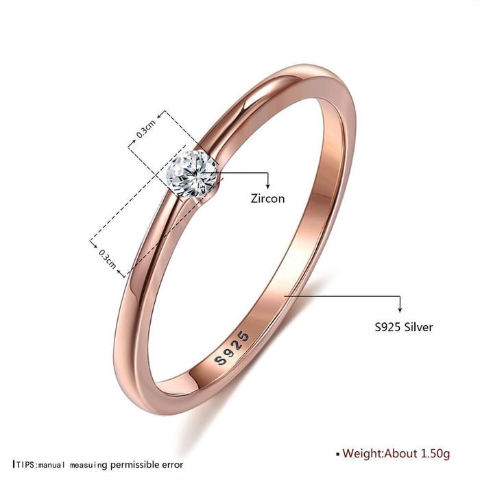 925 Sterling Silver Rings for Women Cute Zircon Round Geometric 925 Silver Wedding Fine Jewelry Design