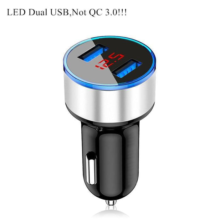 Universal Black Car USB Charger Quick Charge 3.0 4.0 18W Fast Charging In Car 3 Port Mobile Phone Gadgets