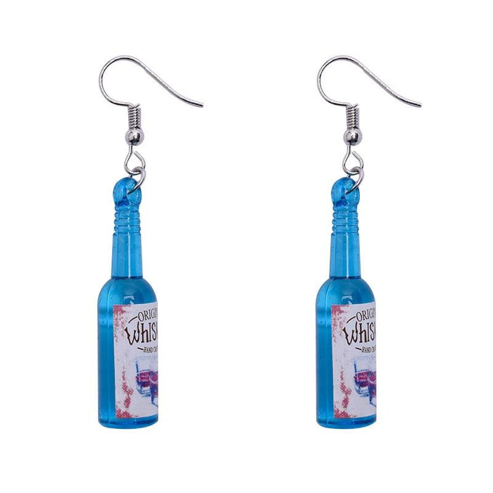 Fashion Creative Simulation of Mineral Water Bottles Earrings Cute Handmade Earrings Womens Jewelry