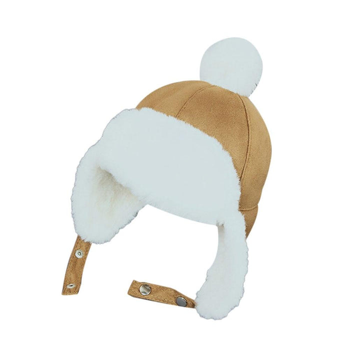 Modern Retro Baby Boys and Girls Hat Kids Children Ear Flap Muff Winter Warm Plush Cotton Cap Beanie Gifts Hat For Kids