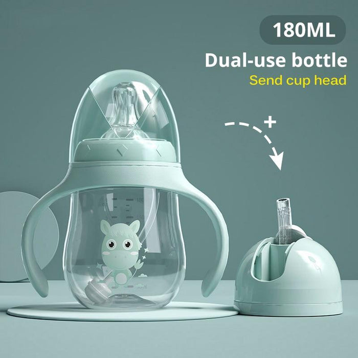 Baby Bottles Drinking Cup Feeding Bottle Wide-Caliber Drinking Milk Drinking Water Dual-use Bottle For baby and Kids