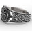 New Trendy Hip Hop Rock Punk Nordic Mythological Story Viking Compass Silvery Ring Luxury Personality Rings for Men and Women