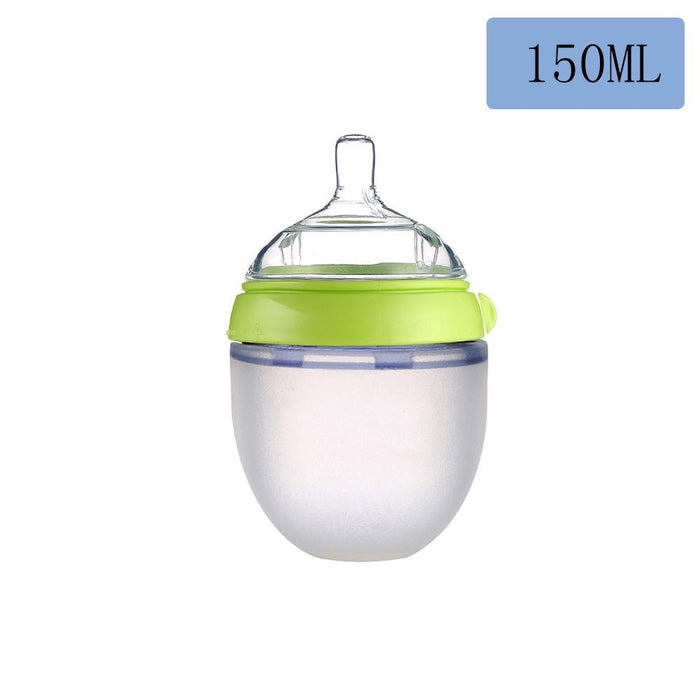 Baby Bottle For Milk and Breastmilk Wide Neck Soft Silicone Feeding Container Baby Water Bottle kids Nursing Bottles