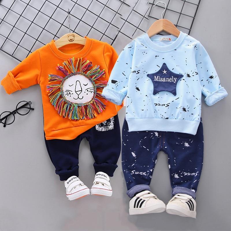 Modern Elegant Luxury Baby Boys Costume Star Camouflage Tracksuit Tops Pants 2PCS