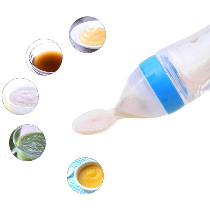 Baby Feeding Bottle Squeeze Feeding Spoon Milk Bottle Baby Training Feeder Food Supplement For Baby