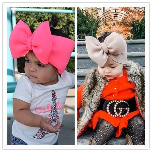 Modern Luxury Big Puff Bow Baby Girl Headbands for Girls Baby Turban Headband For Girls Baby