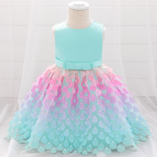 Newborn Baby Girls Clothes Christmas  Princess Dress Lace Colorful Sequins Girls Wedding Party Ball Gown