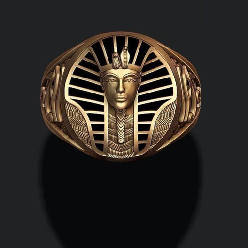 Luxury Epic Elegant Rings For Men With Gold Snake Gothic Animal And Sphinx Mysterious Egyptian Pharaoh