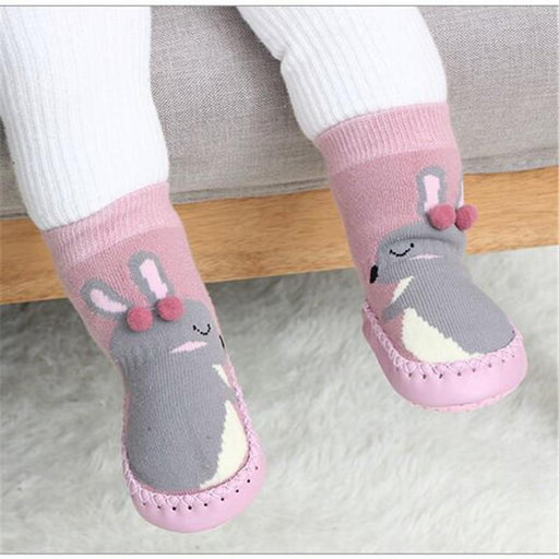 Indoor Sock Shoes Newborn Flexible Baby Soft Socks Winter Cotton Baby Girl Warm Sock With Rubber Soles