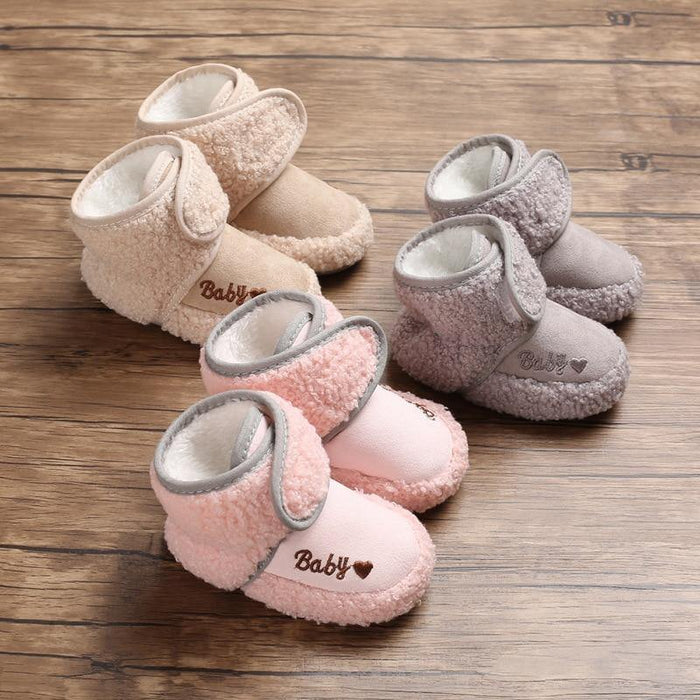 Newborn Soft Baby Boys Girls Toddler Shoes Comfortable Bottom Infant Shoes Warm Snow Boots