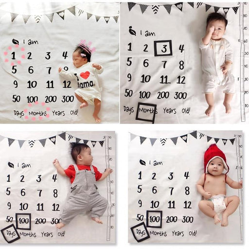 Baby Monthly Growth Milestone Blanket Photography Requirements Background Towel Cute Memory Carpet